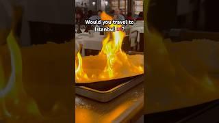 Would you travel on food tour to Istanbul? #foodie #streetfood #foodshorts #fire #turkish #travel