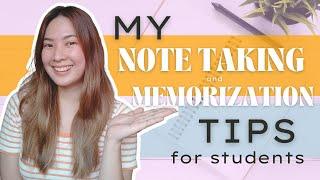 MY NOTE-TAKING AND MEMORIZATION TIPS FOR STUDENTS  (strategies, techniques, etc.) | PHILIPPINES