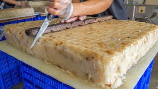 Radish Cake (Turnip cake) mass production, Traditional Taro Cake / 蘿蔔糕大量生產, 芋頭糕製作 - Taiwanese Food