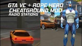 I added to GTA Vice City Mobile to Rope Hero: Cheatground MOD Radio Stations