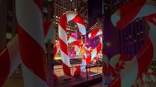 Christmas Holiday Decorations on Sixth Avenue in Manhattan, New York City