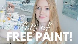 FREE PAINT & STUDIO HAUL | Katie Jobling Art