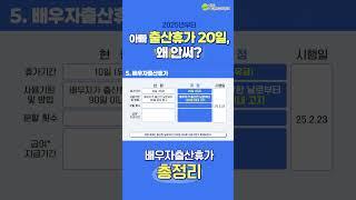 2025년부터 아빠출산휴가 20일, 왜 안써? | #shots #배우자출산휴가 #아빠출산휴가