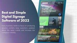 Simple and Best Digital Signage Software in 2022 | #digitalsignage prices, Features Ranking