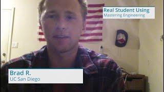 Real Student using Pearson Mastering Engineering