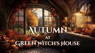 Autumn at Green Witch's House Ambience and Music | fantasy cozy fall #witchcore #cottagecore