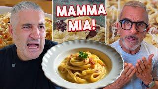 Roman Chef Reacts to Popular CARBONARA VIDEOS