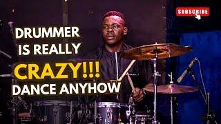 DRUMMER WENT CRAZY ON DANCE ANYHOW BY @OfficialJUDIKAY__HE IS HIGH ON SOMETHING 