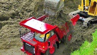 AMAZING RC CONSTRUCTION SITE WITH FANTASTIC SCALE 1:16 MODEL MACHINES IN MOTION