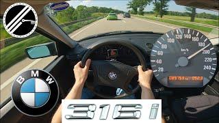 BMW 316i E36 Compact 102 PS Top Speed Drive German Autobahn No Speed Limit POV