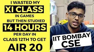 My Daily Schedule In Class12th | AIR 20 JEE Adv 2018- IIT Bombay CSE | CLIPS Ep.1 | Success Infinity