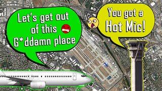 AIRLINE PILOT CAUGHT SWEARING ABOUT THE BAY AREA | Hot Mic at San Jose