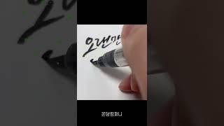 캘리그라피 글씨체 꿀팁! 강조하는법! #캘리꿀팁