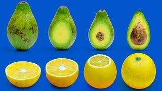 Full Hidden Patterns Inside Fruits and Vegetables SATISFYING Stop-Motion Animation