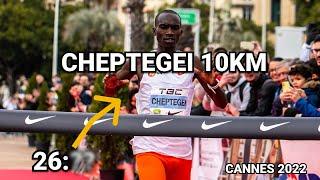 How did he do it?? | Cheptegei 10km Cannes 2022