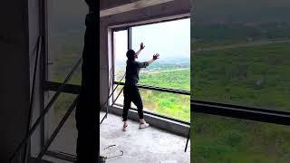 French window toughened glass installation process