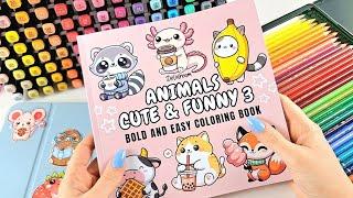 ASMR Coloring my Own Coloring Book 3 | Cute Animals