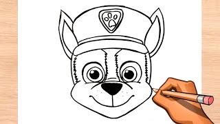 How To Draw Chase from Paw Patrol easy - Drawing Step by Step