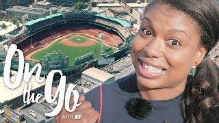 Kendra roots for the Boston Red Sox – On the go with EF #76