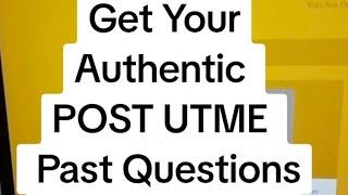 POST UTME Past Questions and Answers 2024