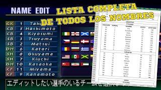 NOMBRES DE JUGADORES DE WINNING ELEVEN 4 | LISTA COMPLETA PARA DESCARGAR | ARCHIVO EXCEL