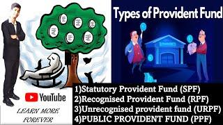 Types of provident fund, RPF, PPF, SPF, URPF