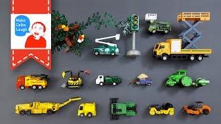 Siku and Tomica Special Vehicles Collections with forestry bucket