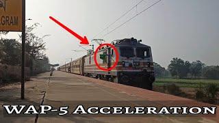 DEPARTURE & ACCELERATION OF HOWRAH WAP-5: 03055 Katwa-Ahmadpur Passenger  - Indian Railways