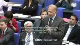 Jürgen Trittin mit der besten Kurzintervention aller Zeiten (+ Antwort)