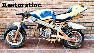 Pocket Bike Restoration. Motorcycle restoration, full process.