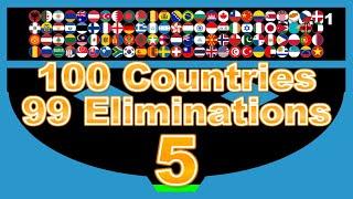 100 countries & 99 times elimination5 -marble race in Algodoo- | Marble Factory 2nd