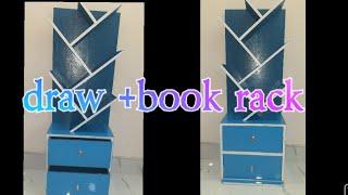 DIY book rack and draw