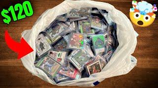 40 POUND BAG OF SPORTS CARDS IN TOP LOADERS BOUGHT AT GOODWILL!