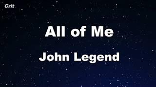 All of Me - John Legend Karaoke 【With Guide Melody】 Instrumental