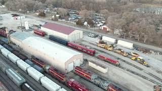 WORKING THE IOWA NORTHERN BRYANT YARD! CORN SLUG ALONG WITH RAILYARD DRONE VIEWS!