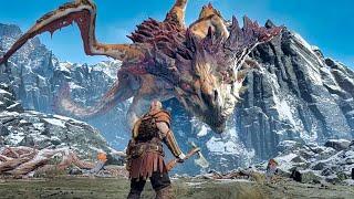 God of War 4 - Dragon Boss Fight (God of War 2018) PS4 Pro