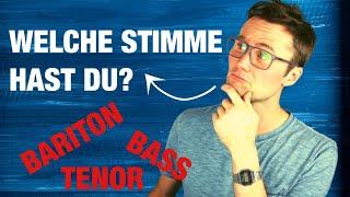 STIMMTEST (Männer): Was für eine Stimme habe ich? (Bass, Bariton, Tenor)