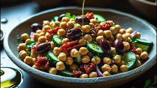 Mediterranean Chickpea Salad – Healthy, Flavorful & So Easy to Make!