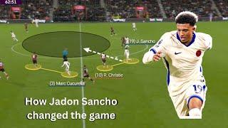 How Jadon Sancho solved Enzo Maresca's Tactical problems |Sancho vs Bournemouth |