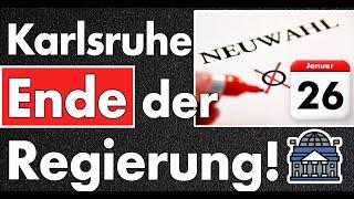 Karlsruhe macht Weg frei! Verhandlung im November wird die Regierung beenden! Neuwahl am 28. Januar?