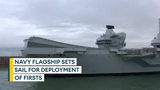 LIVE: HMS Prince of Wales sets sail to lead Carrier Strike Group 25