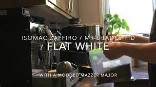 Flat White made on 2006 Isomac Zaffiro fitted with Mr Shades PID and Modified Mazzer Major.