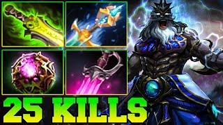 Zeus 25 Kills & Ultra Kills 7.37 Mid Lane Meta !! Zeus Dota 2 Guide Update Tutorial Gameplay Carry