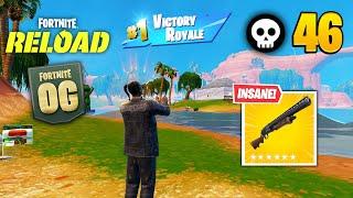 46 Elimination Solo Vs Squads Reload "Zero Build" Gameplay Wins (Fortnite RELOAD chapter 2)