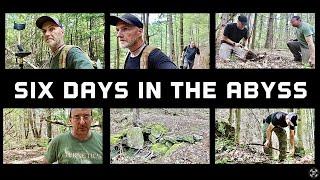 Six days exploring metal detecting finding ancient lost places in New England abyss