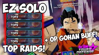 How To EASY Solo Top Raids + New Gohan INSANE BUFF! | All Star Tower Defense