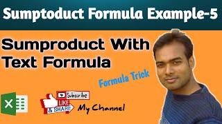 How to use Sumproduct with text formula in excel || Data Expert Ashish || Part - 5