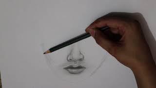 How to draw a landscape & women face \for beginners \ Tuba Arts