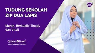 Cara pakai Tudung Sekolah Zip Dua Lapis by TudungSiComel