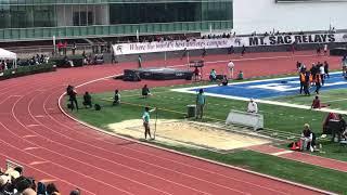 Michael Norman 43.45 at the 2019 Mt Sac Relays